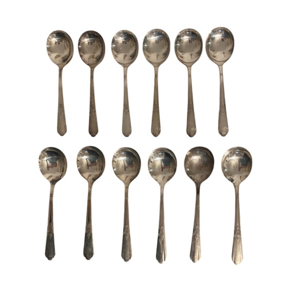 Oneida S.L. & G.H. Rogers Encore Silverplate 51 Pcs Flatware Silverware Set - Picture 11 of 14